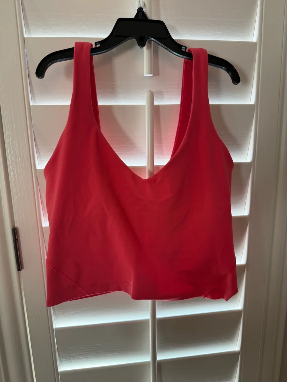 lululemon athletica Coral-Red Scoop Support Tank